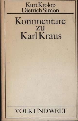 Kommentare karl kraus - zu,