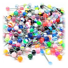 Zungenpiercing   UV Kugeln +