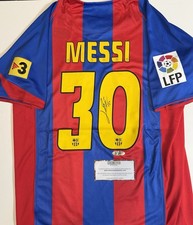 Lionel Messi Handsigniert FC Barcelona Trikot. Zertifiziert 