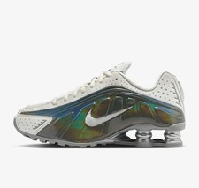 Nike Shox R4 White Hydrangeas Metallic Silver Sneaker Schuhe IB7703-100
