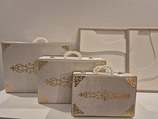 Braut  Hochzeitstruhe 3tlg. aus Samt - Truhe Sandik Ceyiz Dügün Nisan Söz Kina