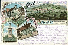 Ansichtskarte Hausen Hebel's Heimat im Wiesenthal Gasthaus zum Adler 1902 (b256)