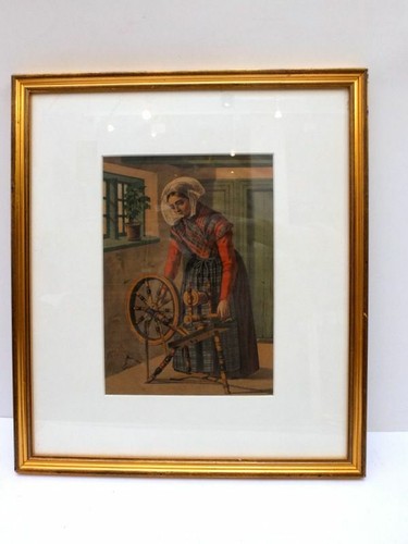 Frau am spinnrad - 19.,