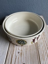 2 x schöne Steingut Keramik Schale Schüssel Müslischale Staffel Limburg 1950er