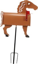 Pferdebriefkasten für Garten | Eisenbriefkasten Außendeko | Bauernbriefkasten