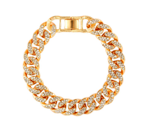 Cuban link iced out gold - cuban,