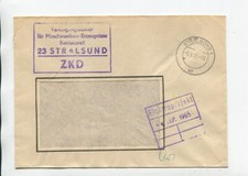 DDR Dienst ZKD Brief Stralsund 3.9.65 Versorgungskontor Maschinenbau Erzeugnisse
