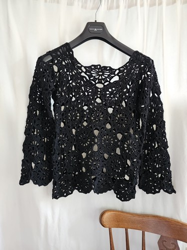 Häkel top shirt blumen - top,