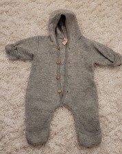 Engel Overall Bio-Wolle mit Kratzschutz Gr.50/56 Einteiler Baby Anzug