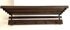 60er Jahre Wandgarderobe Holz