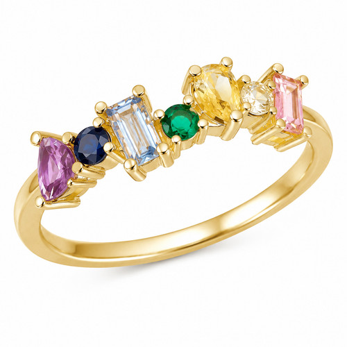 Ring gold bunte zirkonia - ring,
