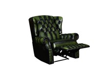 Luxus Chesterfield Sessel Ohrensessel Stunning Recliner UVP*2790 grün mit Motor