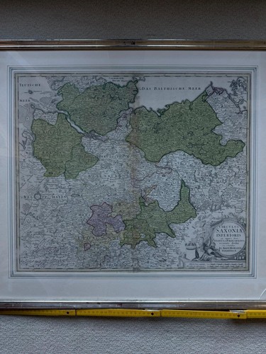 Antike karte sachsen homann - karte,