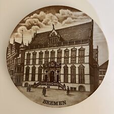 Wandteller  Bremen Motiv  Schuttung Porzellan Manufaktur Floss Bavaria 24 Cm