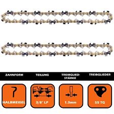 2 Sägeketten 3/8 55TG 1,3mm 40cm kompatibel mit Stihl E10 E14 E140 E160 E180
