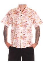 retro rockabilly Hawaiihemd Asia Hawaii Shirt Japan Tiger weiß g