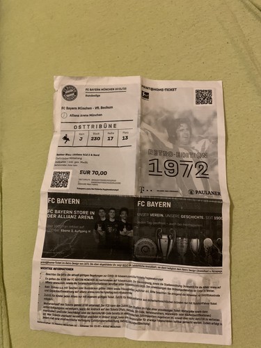 Sammler used ticket bayern - sammler,