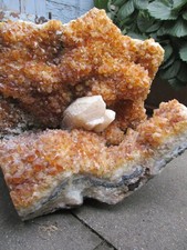 Citrin Druse Mineral mit Bergkristall natürlich Höhe 29cm 9 kg