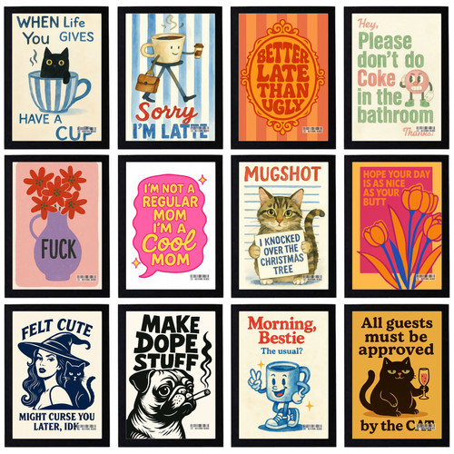 Vintage lustiges poster retro - vintage,