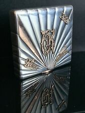 Zigaretten Etui 84 Zolotniki 875 Silber & 14 Kt Gold antik ~alt ~ russisch RAR!