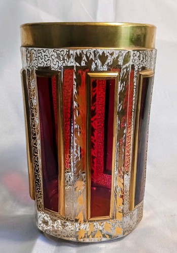 Böhmisches kunstglasgefäß - böhmisches,