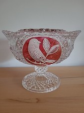 Red Bird  Schale groß rubinroter Vogel von HOFBAUER neuwertig