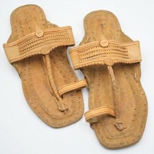 Sandalen Indien Schuhe Natur Leder Jesuslatschen Hippie Retro Vintage Chappels
