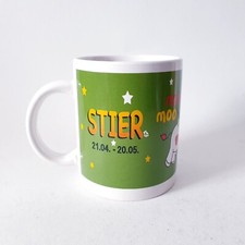 Sternzeichen Stier Tasse Becher grün