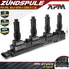 Zündspule Zündmodul 6-Polig für Opel Agila A Astra G Corsa B/C 1998-2004 L4 1.2L