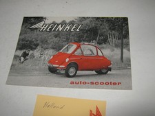 Heinkel auto-scooter Kabine Prospekt holländisch