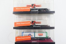 Röwa 7002/3 3er Set Containertragwagen der DB, 2-achsig, OVP