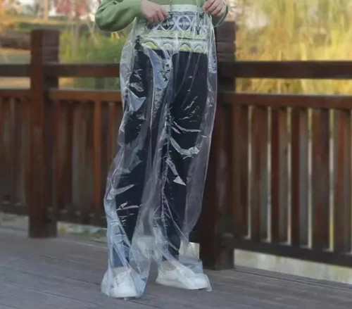 Einweg transparente regenhose - einweg,
