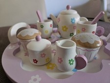 Indigo Jamm Holzspielzeug Tee Party Set * WIE NEU !!! Kinder Küche Holz Ikea 