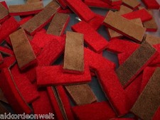 Klappenbeläge fertiggeschnitten für Akkordeon -  Felt / leather accordion valves