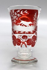 Becherglas Badeglas Jagdhund Böhmen Mitte 19. Jhd