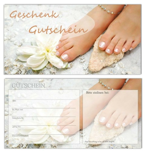 Geschenkgutscheine fusspflege - geschenkgutscheine,