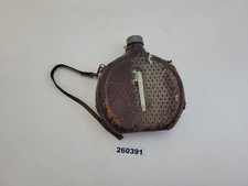 Feldflasche Glas Leder Metall