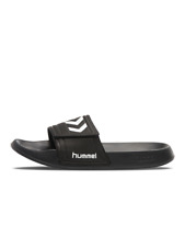 HUMMEL Larsen Slipper VC    Badelatschen mit Klettverschluss  Schwarz/Weiß