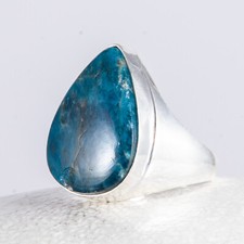 Silber Ring, Siegel, Apatit