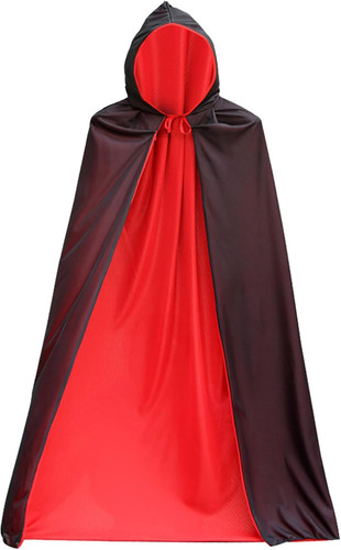 Umhang schwarz rot - schwarz, halloween