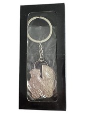 Gilde Teddybär Schlüsselanhänger Kinder Charmant Silber 4x5cm