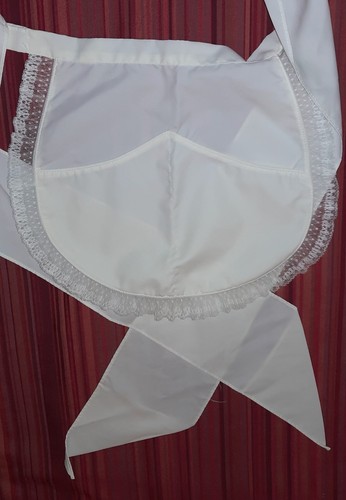 Servierschürze weiß vintage - weiß,