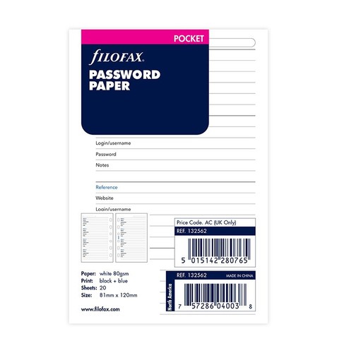 Filofax 132562 notizpapier - filofax,