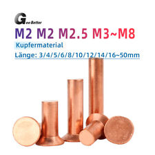Nieten Senkniete DIN661 Vollnieten Kupfer Senkkopf Senkkopfnieten Ø2mm Bis 8mm