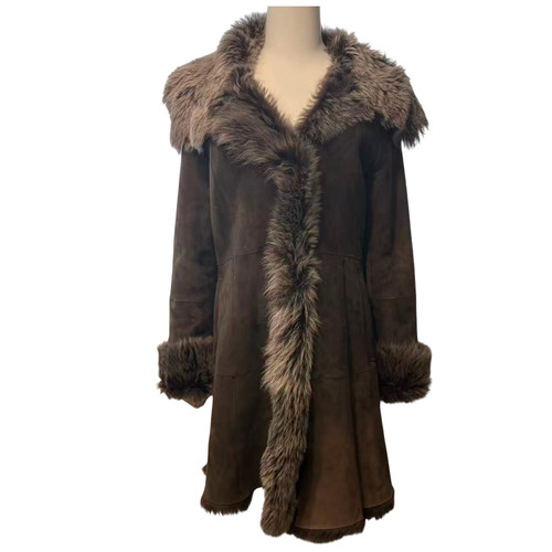 Vintage brauner mouton pelz - vintage,