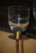 XL Kerzenglas Glasaufsatz Gravur Ranke KRÖMER Teelicht Kerzenständer Leuchter 