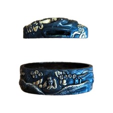 Konvolut antike Tosogu aus Tsuba, Kozuka & Fuchigashira, Edo-Periode