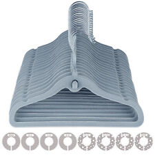 20x Baby Kleiderbügel Samt mit Haken + 8 Größenring Platzsparend Kinder bügel