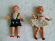 alt antik Konvolut Massepüppchen Bub Mädel Hausser Puppenwagen Puppenstube Haus