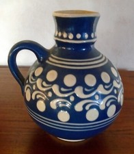 Kohrener Bauernkeramik,  Kohren-Sahlis, Höhe 14 cm, handbemalt